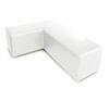 Contemporary L-Shaped White Vinyl Ottoman rental in Houston, TX