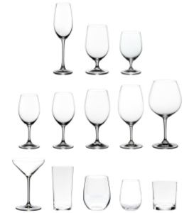 Riedel Crystal glassware rental Houston, TX