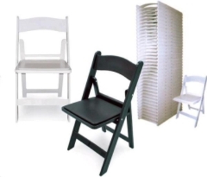 Folding Resin chairs rental Houston, TX
