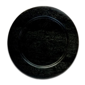 Black wooden charger rental Houston, TX