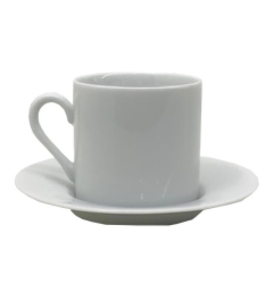 Plain white china cup and saucer rental Houston, TX
