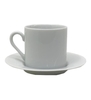 Plain white china cup and saucer rental in Houston, TX