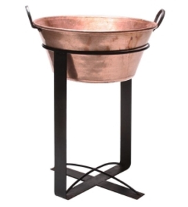 Copper beverage basin  on stand 20" W 9" D rental Houston, TX