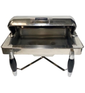 Chrome chafer with black  rental Houston, TX