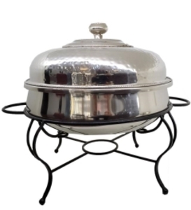 Hammered stainless chafer rental Houston, TX