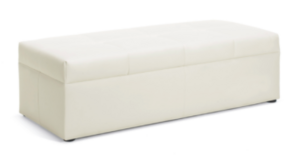 White Bench Ottoman rental Houston, TX