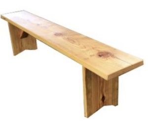 Natural Wood Bench rental Austin, TX