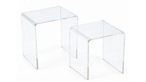 Melrose Acrylic Nesting Side Tables rental Austin, TX