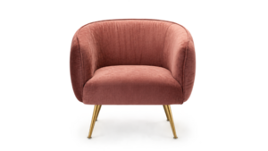 Blush Velvet Barrel Chair (Placement Included) rental Austin, TX