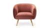 Blush Velvet Barrel Chair (Placement Included) rental in Austin, TX