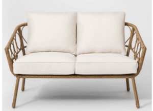 Rattan Loveseat rental Austin, TX