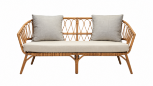 Rattan Loveseat rental Austin, TX
