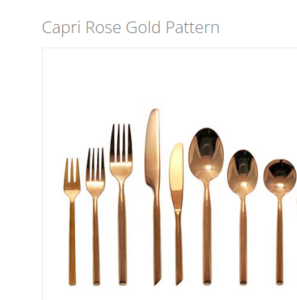 Capri Rose Gold Flatware rental Chicago, IL