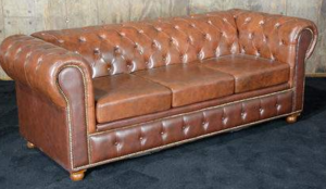 Chesterfield Leather Couch rental San Antonio, TX