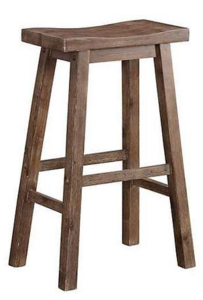 Fruitwood Saddle Barstool rental San Antonio, TX