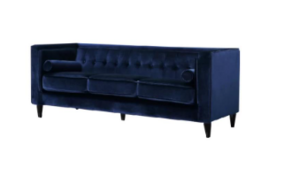 SAYLOR NAVY VELVET SOFA rental Nashville, TN