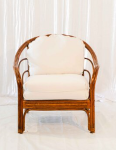 Brown Cushioned Armchair rental Austin, TX