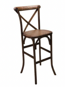 Natural Wood Barstool rental Chicago, IL