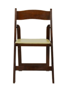 Walnut Wood Folding Chair rental Los Angeles, CA
