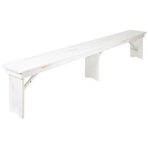 Antique 8' Bench White rental in New York, NY