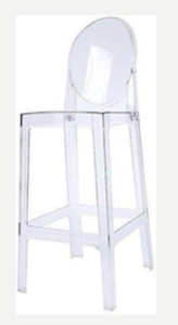 Ghost Stool with Back Rest rental Austin, TX