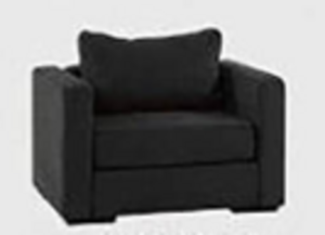 Black leather armchair rental Los Angeles, CA