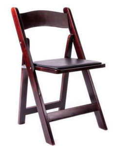 Mahogany Resin Padded Folding Chair rental in Chicago, IL