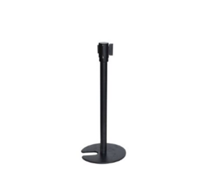 Stanchion - Black Steel with retractable belt rental Houston, TX