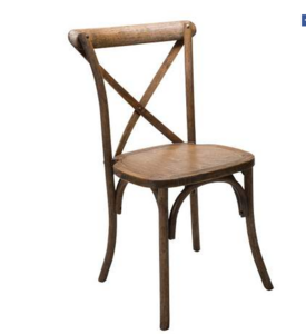 Wooden Cross Back Chair rental Chicago, IL