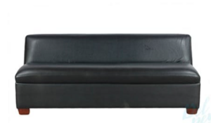 Black lounge sofa rental Los Angeles, CA