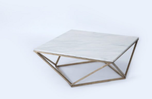 Gold Modern Coffee Table rental Austin, TX