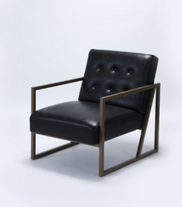 Black and Gold Modern Chair rental Austin, TX