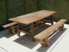 8′ x 34″ Vineyard Trestle Table w/ Benches rental in Los Angeles, CA