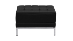 Jaxon Black Leather Ottoman (Placement Included) rental Austin, TX