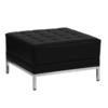 Jaxon Black Leather Ottoman (Placement Included) rental in Austin, TX