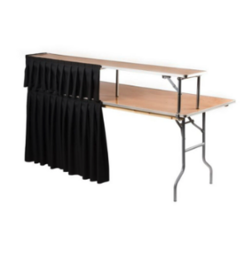 Table Top Bar with Skirt 6 ft rental Los Angeles, CA