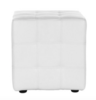 White Square Leather Ottomon rental in Los Angeles, CA