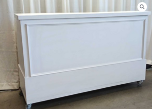 6' Classic White Wood Bar rental San Diego, CA