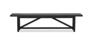 Modern Black Bench – 8’  rental Dallas-Ft. Worth, TX