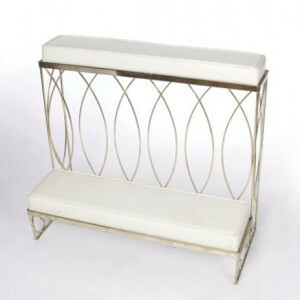 Wide Silver Kneeling Bench rental Philadelphia, PA