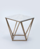 White and Gold Modern Side Table rental in Atlanta, GA