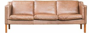 Brown Leather Sofa rental Denver, CO