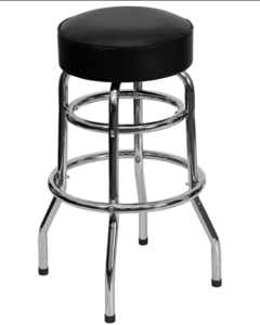 Black Padded Barstool rental Baltimore, MD