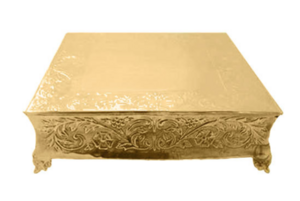 Gold Square Cake Stand rental Philadelphia, PA