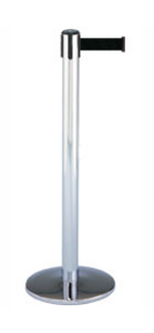Chrome Retractable Stanchion with Black Cord rental Denver, CO