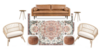 Modern Ranch Lounge Set with Cream Rug rental in Atlanta, GA