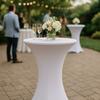 Spandex linen for 6' rectangle banquet  table rental in Philadelphia, PA