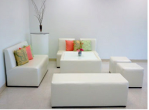 White Modern Lounge Set rental Baltimore, MD