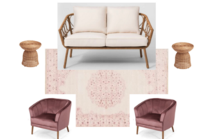 White and Blush Lounge SEt rental Baltimore, MD