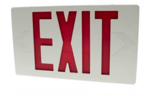 Exit sign with battery backup rental Baltimore, MD